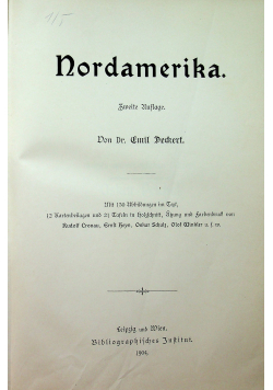 Nordamerika Zweite Auflage 1904 r.