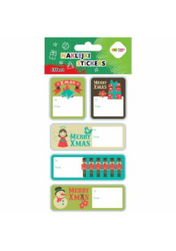 Naklejki Xmas tag 10x20cm HAPPY COLOR
