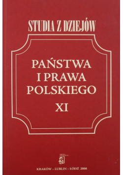 Studia z dziejów państwa i prawa polskiego XI