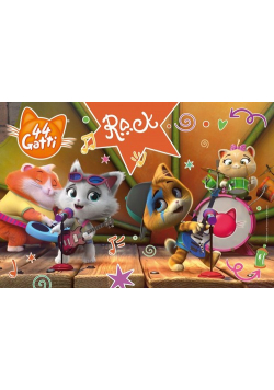 Puzzle z rączką 44 Koty 60 elementów