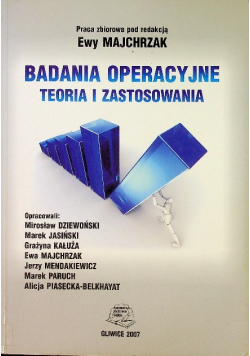 Majchrzak Badania operacyjne Teoria i zastosowania