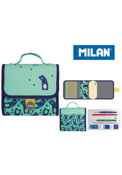 Multipiórnik MILAN z 2 piórnikami NET & LIT zielony