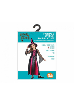 Strój Purpurowa Czarownica rozm. 120/130cm