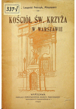 Kościół św Krzyża w Warszawie 1920 r