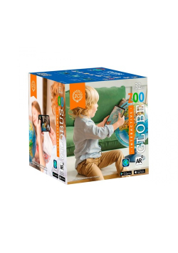 Globus 32 cm z mapą zwierzętami i aplikacją