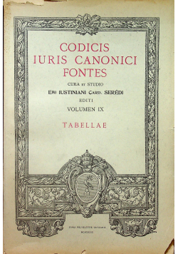 Codicis iuris canonici fontes Volumen IX 1938 r.