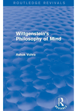 Wittgenstein's Philosophy of Mind (Routledge Revivals)