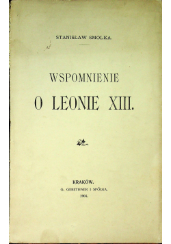 Wspomnienie o Leonie XIII 1904 r