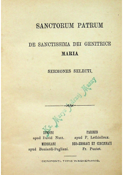 Sanctorum Patrum Opuscula Selecta  XXXIV 1877 r.
