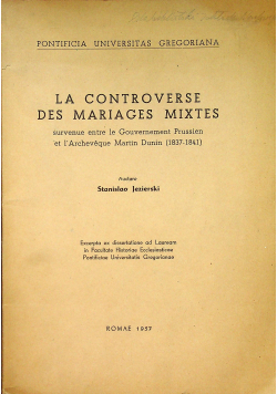La controverse des mariages mixtes