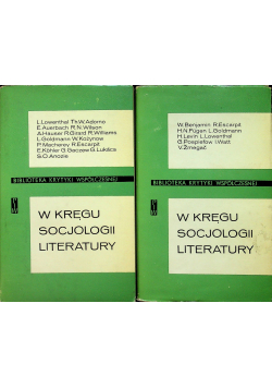 W Kręgu Socjologii Literatury 2 Tomy