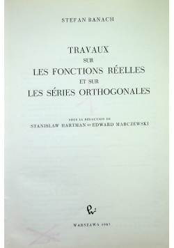 Oeuvres Travaux sur les fonctions reelles