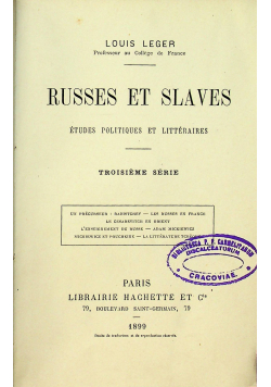 Russes et Slaves 1899 r.
