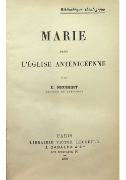 Marie dans l' eglise anteniceenne 1908 r.