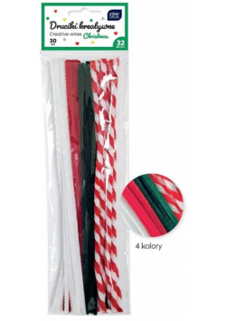 Druciki kreatywne 30cm Christmas 32szt