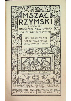 Mszał Rzymski z dodaniem Nabożeństw Nieszpornych