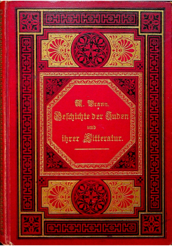 Geschichte der Juden und ihrer Literatur 1896 r.
