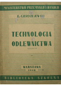 Technologia odlewnictwa 1948 r