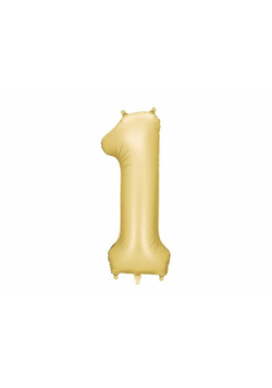 Balon foliowy cyfra 1 86cm złoty