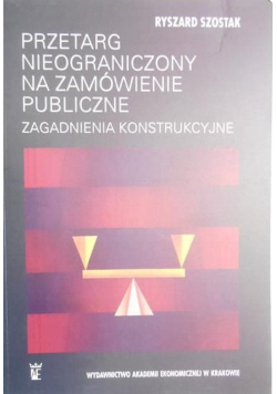 Przetarg nieograniczony na zamówienie publiczne zagadnienia konstrukcyjne