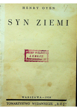Syn ziemi 1938 r