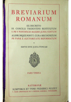 Brevarium Romanum pars verna 1939 r