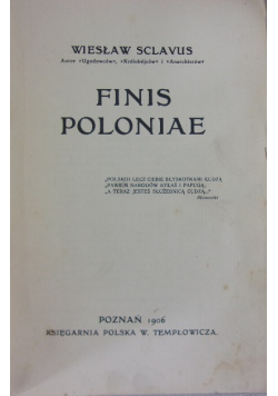 Finis Poloniae, 1906r.