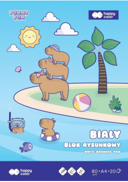 Blok rysunkowy A4/20K Yummy Yum biały HAPPY COLOR