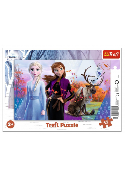 Puzzle ramkowe 15 Magiczny świat Anny i Elsy TREFL
