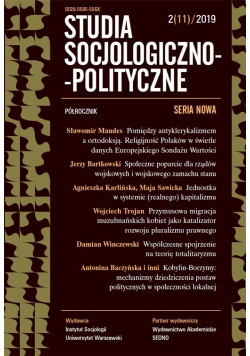 Studia Socjologiczno-Polityczne... nr 2(11)/2019