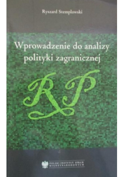 Wprowadzenie do analizy polityki zagranicznej