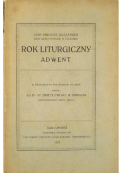 Rok liturgiczny Adwent 1927 r