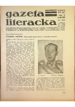 Gazeta literacka Nr 5 Rok III Cienie orłów 1932 r.