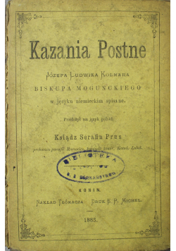 Kazania postne 1883 r.