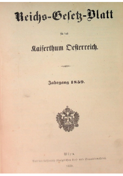 Reichs gesetz blatt, 1859 r.