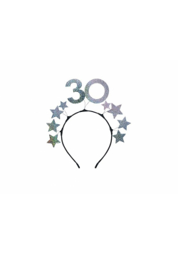 Opaska z gwiazdkami 30 srebrna