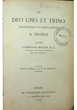 Deo uno et trino 1902 r