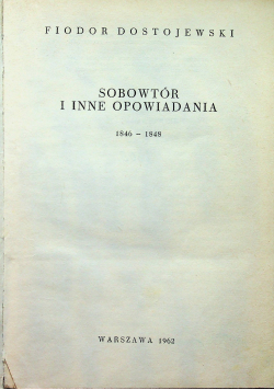 Sobowtór i inne opowiadania 1846 - 1848