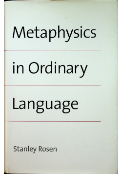Metaphysics in Ordinary Language