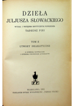 Dzieła Juliusza Słowackiego Tom II 1933 r