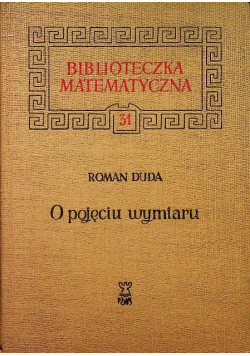 Biblioteczka matematyczna Tom 31 O pojęciu wymiaru
