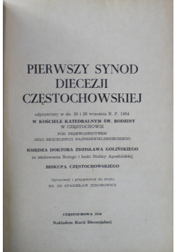 Pierwszy synod diecezji częstochowskiej