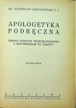 Apologetyka podręczna 1939 r