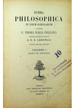 Summa philosophica in usum scholarum 1926 r