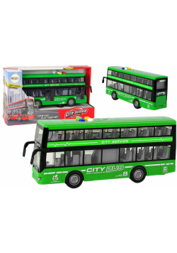 Autobus piętrowy z napędem frykcyjnym 1:16 zielony