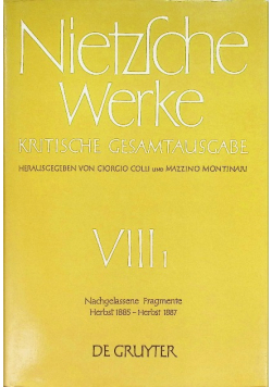 Kritische Gesamtausgabe VIII
