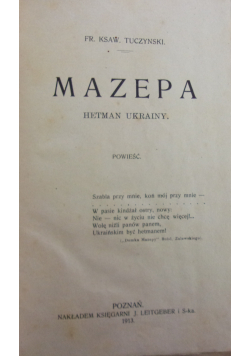 Mazepa hetman Ukrainy 1913 r
