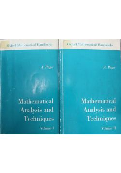 Mathematical Analysis and Techniques Vol I i II
