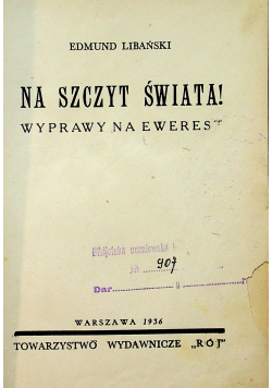 Na szczyt świata 1936r