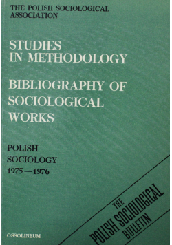 Studies in Methodology Bibliography of sociological works